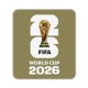 Écusson Or de la Coupe du Monde de la FIFA 2026 - Version pour Maillot Clair  + €6,00 